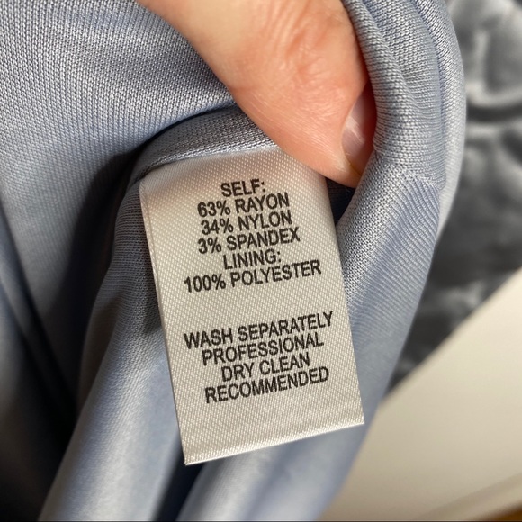 Lulu’s Pastel Blue Satin Cowl Neck Maxi Dress - Picture 11 of 12